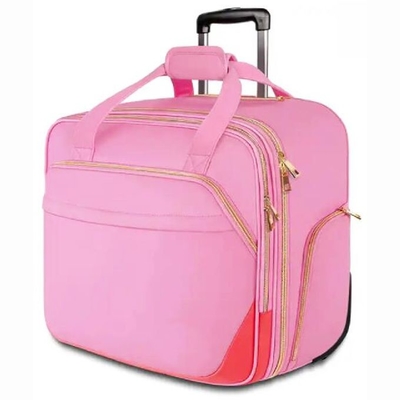 महिला यात्रा कैरी ऑन वीकेंडर ट्रॉली बैग बिजनेस लैपटॉप रोलिंग ब्रीफ़केस पहियों के साथ
