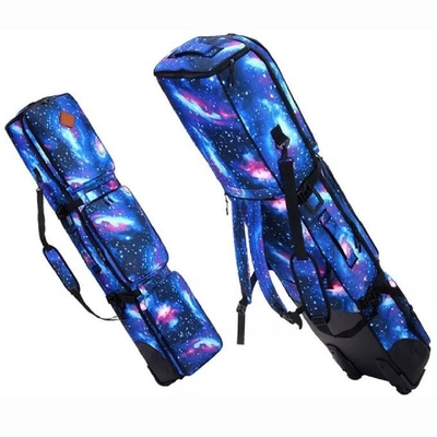 पहिएदार स्नोबोर्ड सामान बैग स्की जूते के लिए तीन स्वतंत्र डिब्बे