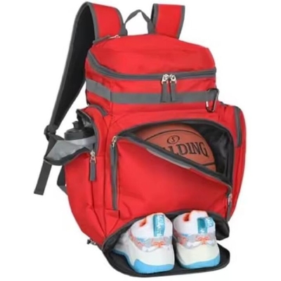 हल्के बड़े क्षमता वाले स्पोर्ट बैकपैक बैग पॉलिएस्टर जिम बास्केटबॉल फुटबॉल बैकपैक