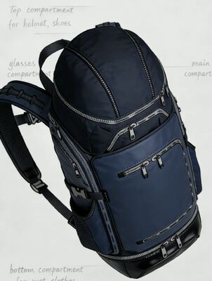 46 X 17 X 28 सेमी आउटडोर स्पोर्ट्स बैग, 5 कम्पार्टमेंट के साथ हवादार, हल्का और टिकाऊ, जिम, हाइकिंग, यात्रा के लिए